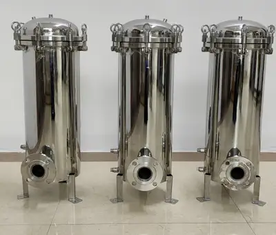 What is the flow rate range for multi cartridge filter housing