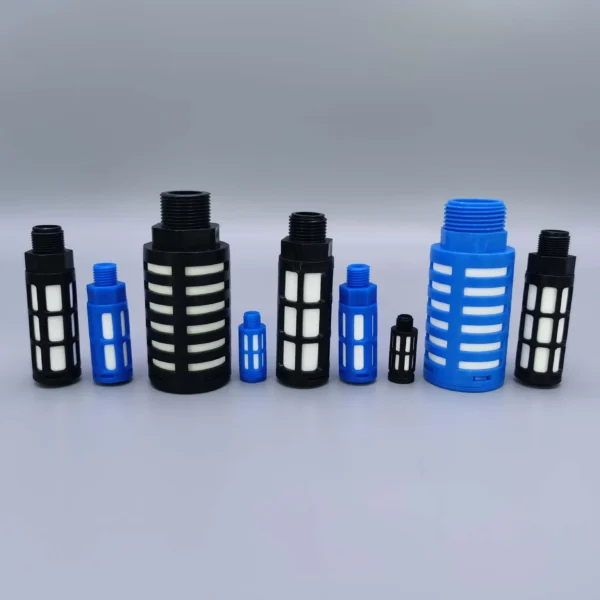 Exhaust control pneumatic PE plastic silencer muffler