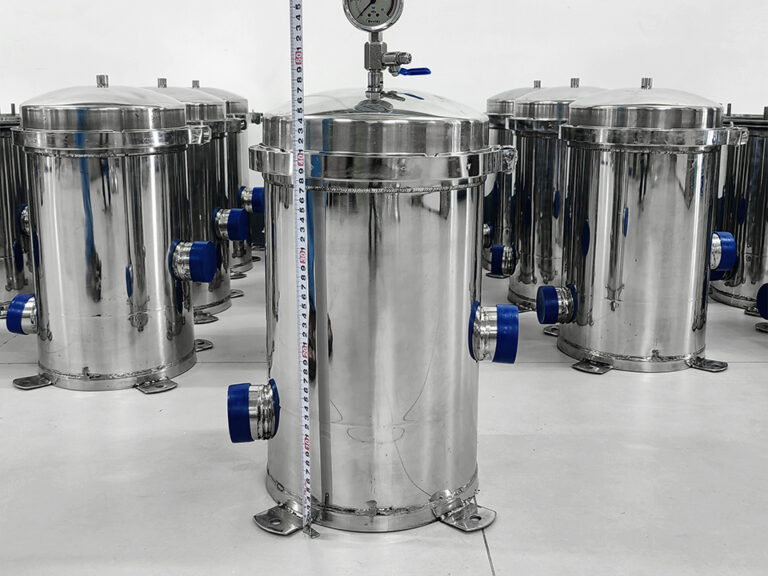 Alloggiamento del filtro a manica in acciaio inox