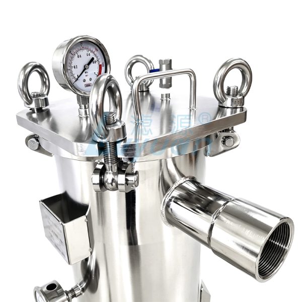 Alloggiamento magnetico in acciaio inossidabile per filtro a sacchetto per liquidi